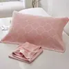 Toallas de Almohada de Algodón Puro Estilo Antiguo, un Par, Anti-Aceite, Toallas de Almohada de Algodón de Alta Calidad, Universales para Todas las Estaciones, Almohadillas Antideslizantes para Almohadas