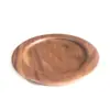 Display de Balcão Redondo para Joias Bandeja de Madeira Maciça Caixa de Exibição de Nogueira Preta Suporte de Bandeja Prateleira de Armazenamento Bandeja para Anéis Brincos Colares