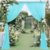 Tela de Fondo Accesorios de Boda Transfronterizos Gasa Decoración de Diseño de Escenario de Boda Cortina para Fiesta de Cumpleaños Cortina de Fotografía