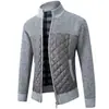 Comércio Exterior Europeu e Americano Moda Casual Juventude Combinação de Cores Aconchegante Quente Malha de Manga Longa Malharia Jaqueta Masculina Top