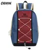 Mochila Outdoor de Contraste Colorido Xadrez Estilo Novo 2026 Transfronteiriça Leve com Cordão Bolsa para Caminhada Mochila para Estudantes para Ir e Voltar Viagem