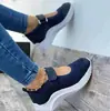 Comercio Exterior Zapatos Casuales Individuales Nuevos para Mujer Verano 2025 Nuevos Transfronterizos Cuña Velcro Mágico Moda Talla Grande Zapatos Deportivos para Mujer