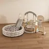 [Escada para Bebê com Escorregador para Uso Familiar Interno e Externo, Balanço para Crianças, Piscina de Bolinhas para Bebê, Bolas Oceânicas]