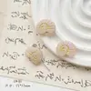 Cuentas de Cristal Checo Pintadas en Oro Doméstico Retro Caracol Pájaro Flor de Durazno Material Hecho a Mano Pulsera Cadena de Teléfono Móvil Accesorios de Joyería