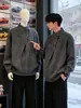 Suéter de Cor Sólida com Design de Botões para Homens, Estilo Novo Tendência, Solto, Casual, Confortável, Versátil, Malha Fashion