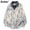 Sudadera de punto nueva para hombre con cuello de camisa de dos piezas falso, con estampado de alta gama, top casual de manga larga de corte holgado estilo coreano