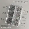 Acessórios para Nail Art de Anel Perfurado de 6 Grades Popular Transfronteiriço Estilo Europeu e Americano Círculo Redondo Metal DIY Acessórios de Unha Vestíveis