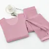 Ropa interior térmica cálida para hombre, forro polar de doble cara para mujer, sin costuras, a prueba de frío, calefacción a temperatura constante, con terciopelo, capa base, top de otoño, pantalones de otoño, conjunto de pareja