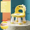 Silla para Niños Pequeños con Respaldo, Silla de Comedor Infantil, Taburete para Ir al Baño, Silla para Comer Bebé, Taburete Doméstico Antideslizante, Dibujos Animados
