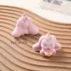 Serie de cumpleaños suave y linda de dibujos animados, oso tridimensional, conejo, resina, llavero DIY hecho a mano, pequeños adornos, accesorios