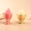 Producto del Fabricante en Stock: Soporte Metálico para Esponjas de Maquillaje, Soporte Espiral Electroplateado para Esponjas de Polvo, Estante de Almacenamiento Color Oro Rosa para Esponjas de Maquillaje