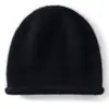 Macio e confortável, com borda dobrada, gorro de tricô de cashmere de cor sólida, espesso, unissex, casual, versátil, cobre as orelhas, quente e oferece proteção contra o frio