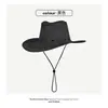 Chapéu de Caminhada Estilo Cowboy Ocidental para Mulheres, Estilo Deserto de Verão, Viagem a Sichuan, Aba Larga, Secagem Rápida, Circunferência da Cabeça Grande, Proteção Solar, Chapéu de Pescador