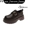 Mocasines de Plataforma de Cuero Genuino con Suela Gruesa para Mujer 2026 Otoño/Invierno Nuevos Zapatos Versátiles para Mujer Estilo Universitario Zapatos Pequeños de Cuero Zapatos de Vestir