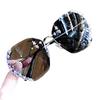 2020 nuevas gafas de sol con adornos de diamantes para mujer, gafas de sol de personalidad con diamantes, libro rojo en línea, gafas de sol rojas