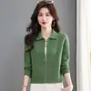 Nueva Colección Otoño/Invierno 2026: Cárdigan Corto de Punto Trenzado de Alta Gama para Mujer con Cuello Solapa y Cierre de Cremallera, Chaqueta Suéter de Punto Cálido, Moderno