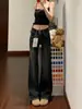 Chao Li tiene en stock jeans retro de doble botón de cintura alta micro campana para mujer otoño nuevo estilo ajustados elásticos favorecedores pantalones de campana