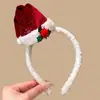 Diadema de Dibujos Animados Navideña para Niños 2025 Nuevo Estilo Diadema de Reno de Felpa para Niñas, Accesorio para el Cabello para Fotos y Lavado de Cara de Niñas Pequeñas
