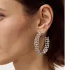 Nuevos Pendientes Franceses Huecos Chapados en Oro de Latón, Personalizados y Versátiles, Pendientes de Aguja de Plata, Pendientes de Gama Alta