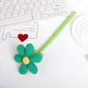 Nueva pluma de gel de flor de tela creativa, linda flor pequeña colorida de silicona de alto valor, pluma de sacudir, pluma a base de agua
