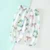 Pantalones Anti-Mosquitos para Niños, Pantalones Deportivos Casuales de Algodón Puro Finos de Verano, Leggings para Niños y Niñas, Pantalones Harem para Bebé
