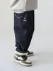 Pantalones Casuales Gruesos Bordados Elegantes de Invierno 2025 para Niños, Niños Grandes Jeans Rectos Integrados de Polar Modernos