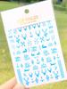 Pegatinas para uñas de copo de nieve comercio electrónico transfronterizo Navidad nuevo pegatinas para uñas de copo de nieve azul Me180-197 Azul