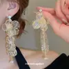 Brincos de Flor Pérola com Agulha de Prata para Dama de Luxo, Brincos Exquisitos Estilo Socialite, Brincos de Alta Qualidade para Festas Noturnas para Mulheres