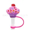 Novos acessórios para namoradas Tubo de sucção Manga Tampa de sucção Silicone Plugue de poeira Bonito Anime Party Straw Decoration Produtos transfronteiriços