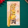 Nueva serie de pinturas al óleo caja de regalo marcapáginas para estudiantes, clip para página de libro de lectura de alta estética, recompensa para actividades escolares, papelería cultural y creativa