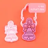Molde para Galletas Temático Navideño Dibujo Animado Regalo de Navidad Galleta Artificial Prensado Estéreo 3D Herramienta de Horneado para Fondant