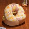 Almohada para Siesta Impresa con Dopamina Doble Cara Seda de Hielo Frijol Almohada para Dormir Manta Multifuncional para Siesta Reposacabezas de Silla