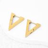 Pendientes con hebilla de oreja de acero de titanio y diamantes de amor con estrella de cruz de acero inoxidable de joyería minimalista transfronteriza europea y americana