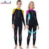 Traje de Neopreno Super Elástico Nuevo Cr para Niños 2.5mm Traje de Baño Cálido de una Pieza Juvenil de Manga Larga para Snorkel y Surf