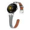 Adequado para Google Watch1/2/3/4/5 Novo Modelo Pulseira de Couro Cravejada com Diamantes em Formato de T Pulseira Fina de Couro para Smartwatch 41mm