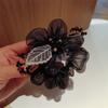 Anillo para el cabello de gipsófila y organza para el intestino grueso, accesorios para el cabello de estilo coreano, tocado, exquisita banda para el cabello con girasoles para niñas, cuerda para el cabello