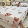 Sábanas Bajeras Ajustables Estampadas para Dormir Desnudo en Verano Todo Incluido Antideslizantes Lavables a Máquina Funda Protectora Antipolvo para Colchón Sábanas Gruesas para Primavera y Otoño