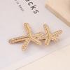 Estilo coreano novo strass duckbill clip mulheres elegante elegante lado clip menina arco bangs hairpin acessórios de cabelo