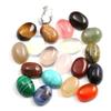 5 Piezas Venta Caliente Transfronteriza 18*25mm Superficie de Anillo Piedra Ágata Cristal Natural Ovalada DIY Joyería Piedra en Bruto