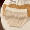 Ropa interior de algodón antibacterial de grado 10A con entrepierna extendida para niñas, Bragas de algodón puro de cintura media que cubren la cadera con borde de oreja dulce