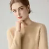 Malha feminina de gola redonda, nova coleção outono e inverno 2026 da Coreia, suéter simples e versátil, pulôver para usar no dia a dia, camada base