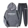Conjunto de Sudadera con Capucha para Hombre y Mujer Otoño e Invierno 230g Peso Pesado Estampado de Letras