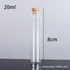 Garrafa de vidro de cortiça de 22 mm de diâmetro, tubo transparente, garrafa de chá de ervas com alto teor de borosilicato, presente, garrafa de desejos, garrafa de lanugo