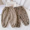 Ropa Informal de Otoño e Invierno para Mujeres y Niños Pantalones Casuales Estilo Vaquero para Bebé Pantalones de Pana Gruesos Florales de Leopardo con Estilo Coreano Distintivo de Moda