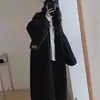 Suéter de Punto de Estilo Coreano Transfronterizo Nuevo de Longitud Media por Encima de la Rodilla, Estilo Holgado y Perezoso, Chaqueta Cardigan Suave y Gruesa para Mujer