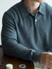 Camisa Polo Retro con Cuello de Espiga Mezcla de Algodón y Poliéster para Hombre 2026 Otoño/Invierno Sudadera Deportiva Casual Ligera