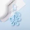 Chaveiro Pingente Coração Flor de Resina com Fivela Plana Colorida DIY Miçangas Artesanal Decoração de Chaveiro de Bolsa Venda por Atacado