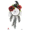 Adesivos de tatuagem de flor esboço preto e branco adesivos de tatuagem de flor adesivos de tatuagem à prova d'água impressão colorida adesivos de tatuagem pequenos para braço inteiro