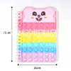 Krat Pioneer Unicorn Raspa Caderno Espiral Folha Solta Prensador Bolha Caderno de Exercícios Papelaria Descompressão Livro