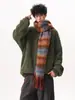 Suéter Redondo de Atmósfera Retro para Hombres y Mujeres en Otoño e Invierno Holgado y Perezoso Trenzado Grueso Chaqueta de Punto para Pareja Top